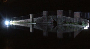 bridge lit up